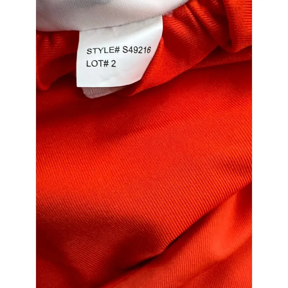 Kate Spade Palm Beach Ruffle Off Shoulder One Piece Swimsuit Tomato Red M